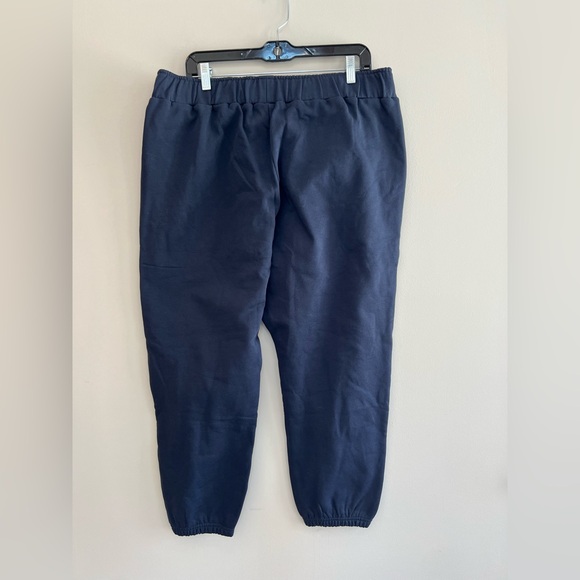 PACT Organic Brushed Fleece Cotton Sweatpant in Midnight Navy Blue, XL - Picture 4 of 12